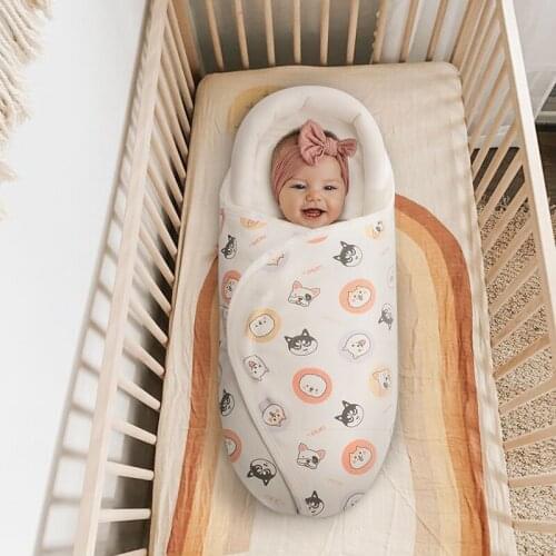Baby Sleeping Bag Newborn Stroller Portable Cotton Summer Spring Blanket Swaddling Wrap Sleepsack for Infant 0-6 Months