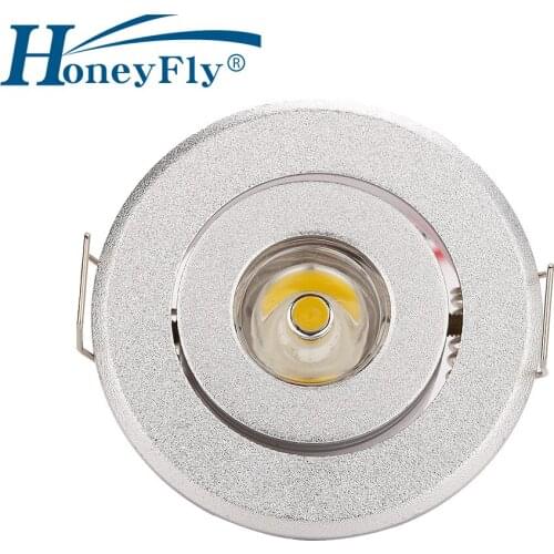 HoneyFly 3pcs Mini Led Cabinet Down Light 1W 3W 220V Mini Led Spot Light With Led Driver For Wine Cabinet Show Case
