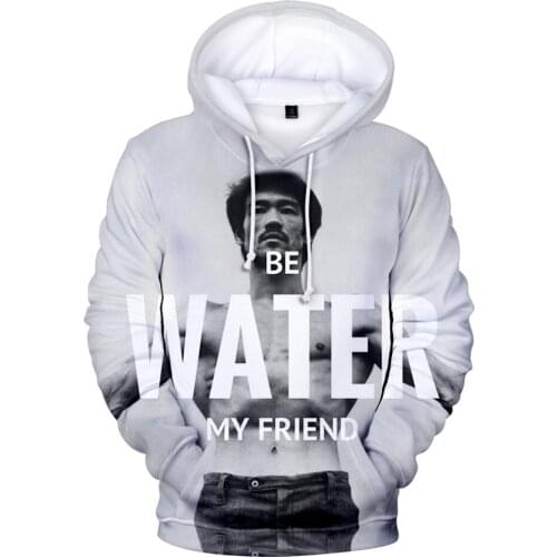 Be Water My Friends Hoodie 3D Print Children Harajuku Sweatshirts Long Sleeve Men/Women Hoodies Autumn Plus Size Boys Hoodies