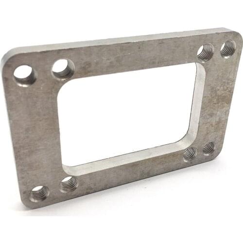 Turbo Manifold Flange SS Steel adapter T6 to T4 undivided Exhaust 8 Holes