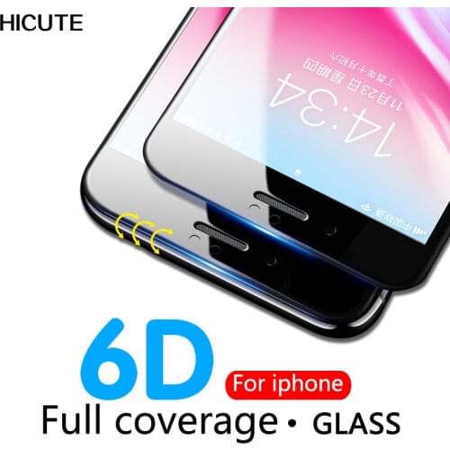6D 9H HD full coverage tempered glass for iphone 7 8 6s plus screen protector for iPhone 6 8 7 Plus Glass Protection film