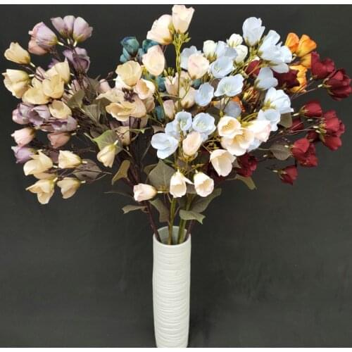 1pc bell artificial flower bouquet home decoration lantern flower wedding party road lead fake flower home decoration flower