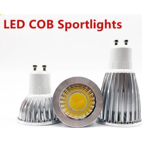 10PCS Super bright GU10 light bulb dimmable warm / white 85-265V 6W 9W 12W gu10 COB lamp LED GU10/E27/E14 LED spotlight