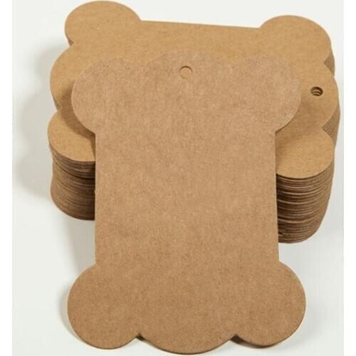 100Pcs/Lot DIY Kraft Paper Card Message Wedding Party Gift Cards Label Bookmarks Brown Blank Hang Tags Packaging Craft