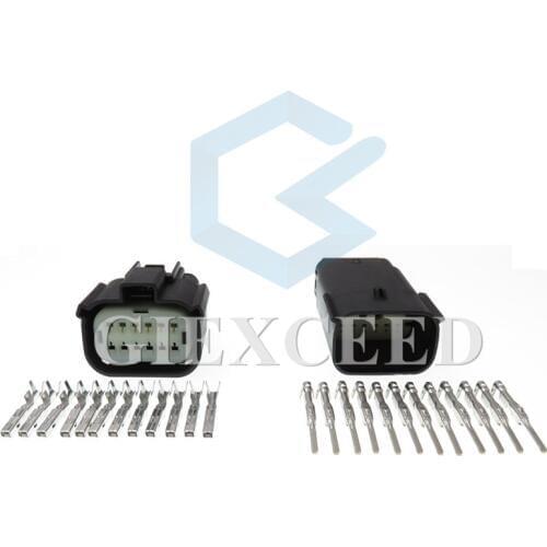 12 Pin 33472-1201 Auto Headlight Plug Female Male Light Socket For Ford Focus Mondeo Buick Chevrolet