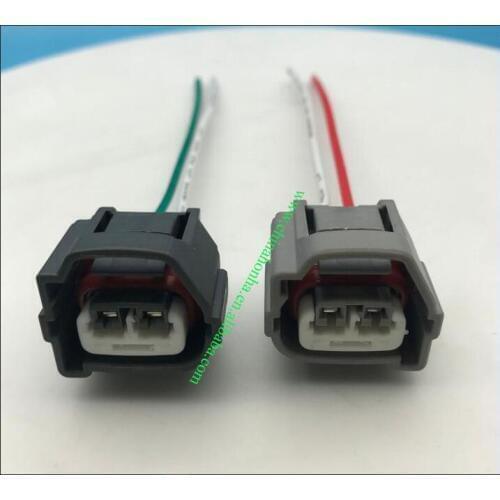 2pcs 2 Pin/Way Ignition Coil Plug High Pressure Bag Connector Socket Housing With Pigtail