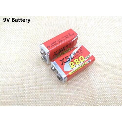 2PCS XSL - 9V 6F22 Rechargeable Battery 280 mah Battery Microphone Multimeter Battery + Free shipping