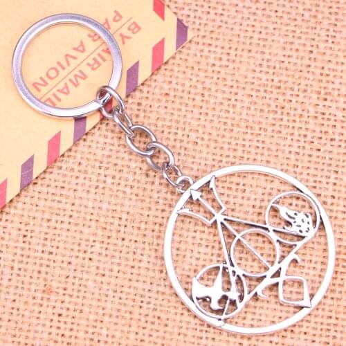 20pcs New Fashion Keychain 46*42 mm death libra Pendants DIY Men Jewelry Car Key Chain Ring Holder Souvenir For Gift