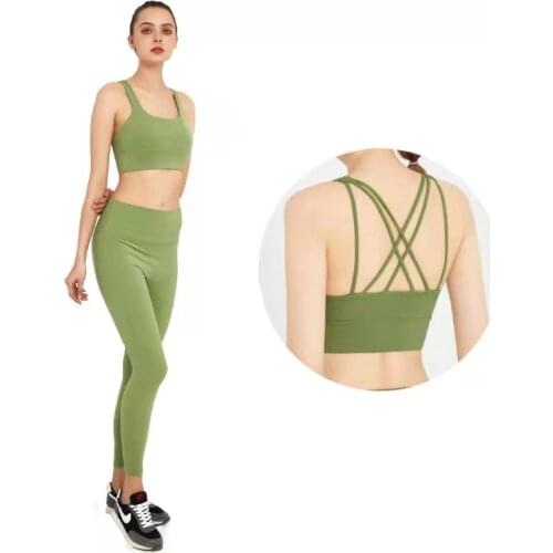 2021 New Tight Fashion Gym Clothing Sleeveless Women Sportwear High Waist Hip Lift Womens Tracksuit Running Fitness Sportswear