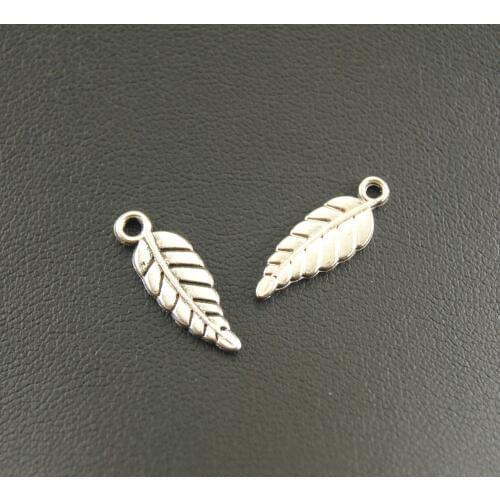 30 pcs Zinc Alloy Silver Color Plated Mini Leaf Charm DIY Metal Bracelet Necklace Jewelry Findings A985
