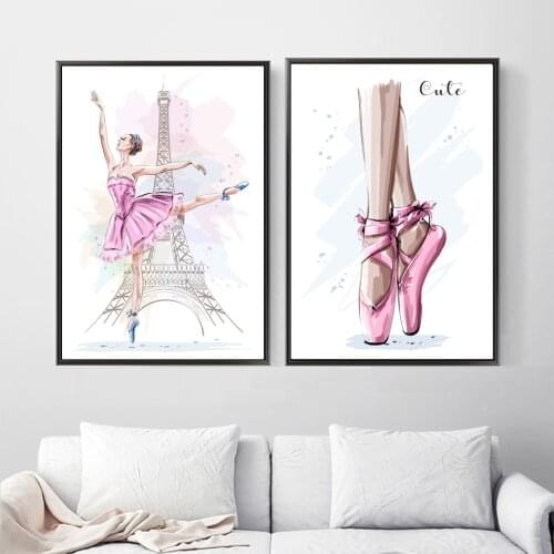 5D Diamond Painting DIY Cartoon Paris Tower Ballerina Girl Diamond Mosaic Diamond Embroidery Cross Stitch Home Decoration