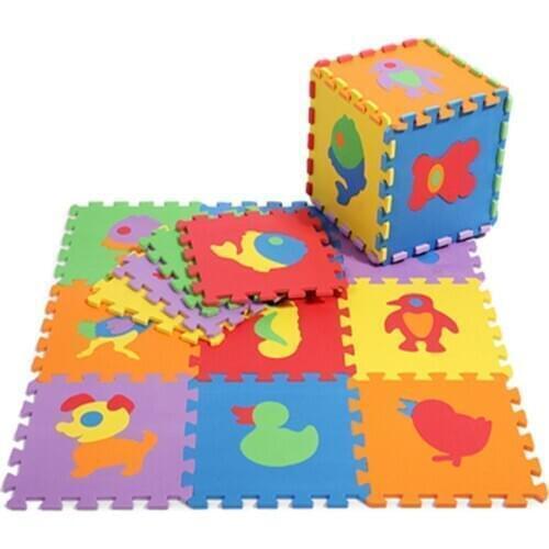 Promotion 10 pcs/ lot animals play mat child cartoon EVA puzzle floor mat baby eva foam patchwork floor mats