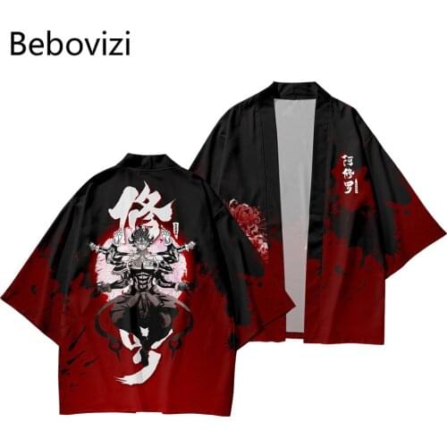 Cardigan Women Men Cosplay Yukata Clothing Harajuku Kimono + Pants Sets Two-piece Suit Plus Size 6XL 5XL Anime Shura Japanese