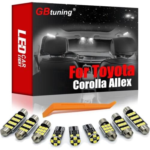 GBtuning Canbus LED Interior Light Kit 8PCS For Toyota For Corolla Allex 2001-2005 2006 Vehicle Dome Map Trunk Lamp Accessoires