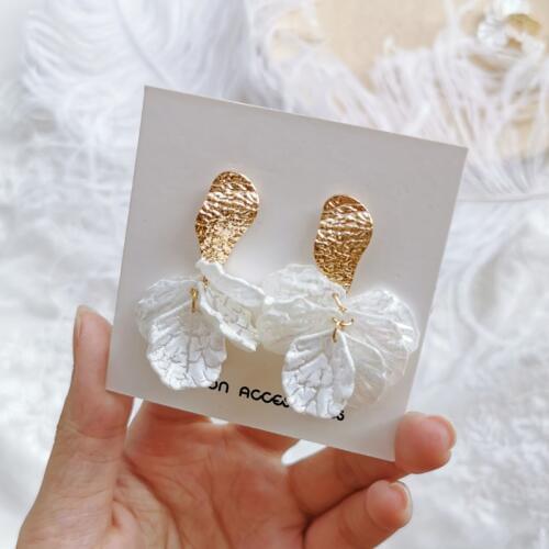 Earpins early summer small pure and fresh and multi-layer petal earrings sweet maiden temperament charming earrings earrings