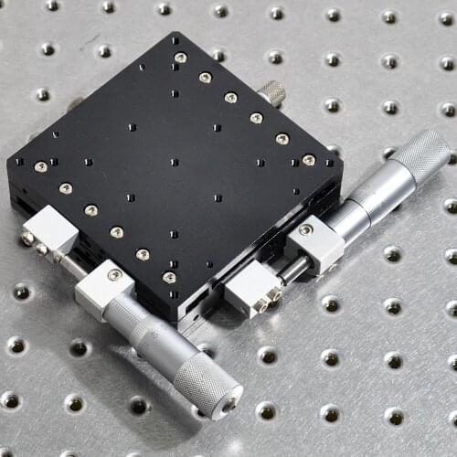 MMT M2-1037-L1 Manual XY axis precision cross rail type fine-tuning displacement slide aluminum 100*100mm
