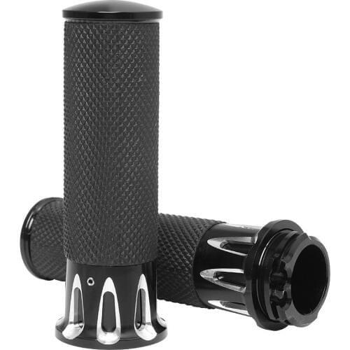 Motorcycle 1"25mm Universal Black CNC Hand Grips Handlebar For Harley Sportster XL Iron 883 1200 XR Softail Touring Dyna VRSC