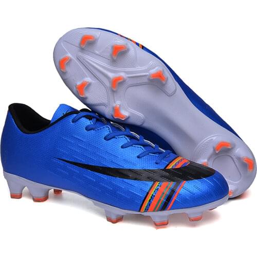 Mens High Top Training Ankle AG Sole Outdoor Cleats Football Shoes Spike Low-Cut Male Crampon Football Boots Original Cleats