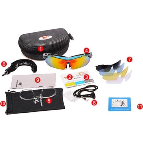 Men Women Unisex Eyewear Bike Bicycle Cycling Glasses Set Outdoor Sports Sunglasses Set
