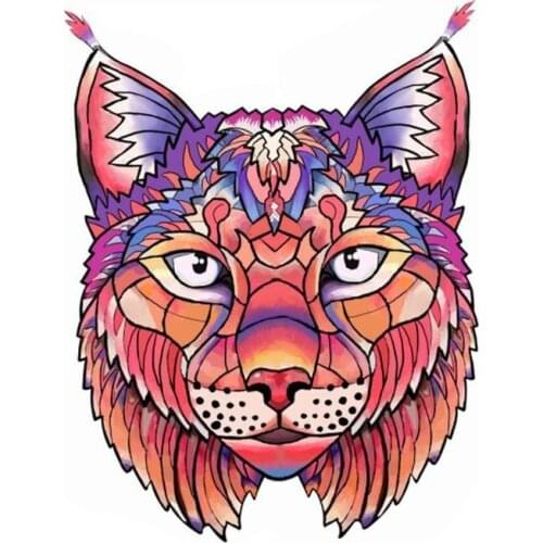 New Unique Wooden Jigsaw Puzzles Mysterious Wolf Puzzle Gift DIY Animal Shaped Puzzles Interactive Toy Free Shipping