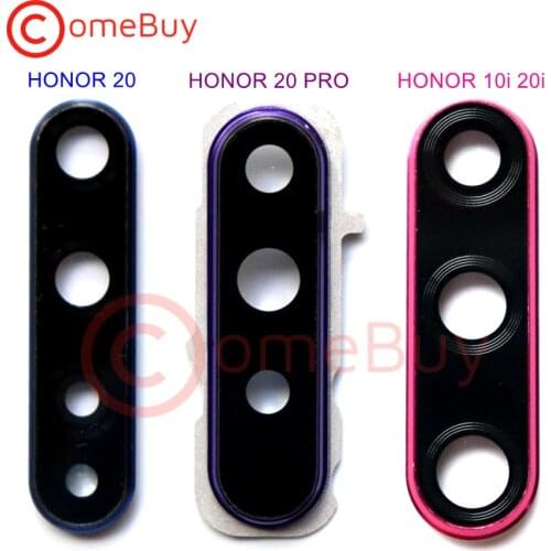 For Huawei Honor 10i 20i 20 Camera Lens Rear Glass With Frame Holder Replacement For HONOR 20 PRO Back Camera Frame Lens