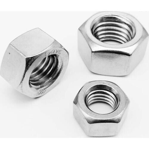 1/10pc UNF 1/4 5/16 3/8 7/16 1/2 5/8 3/4 7/8 304 Stainless Steel UK US Fine Thread Hex Nut Hexagon Nut High Quality