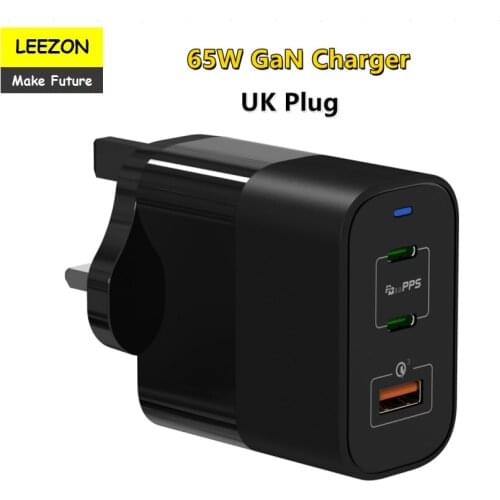 65W Gan Charger UK Smart Adapter Power Plug For Iphone Ipad MacBook USB Outlet Multi Extension Home Travel Power Strip