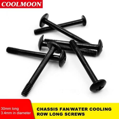 10pcs Computer Case Fan Water Cooled Long Screw M5 Flat Head Self Tapping Short Screw 30mm For Case Power Supply Bin