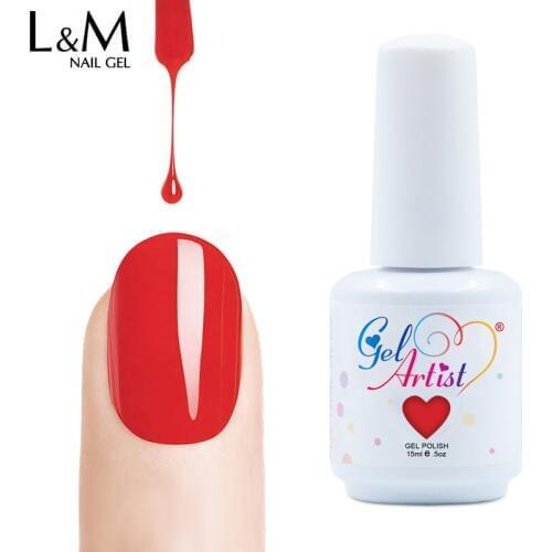 18 pcs Hot sale New Gelartist Uv Nail Gel Polish Soak Off Polish Color Set Bling color gel