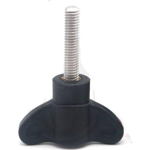 2pcs M6 stainless steel butterfly hand screws bolts plastic head adjustment T type knob handle screw bolt 10mm-80mm length