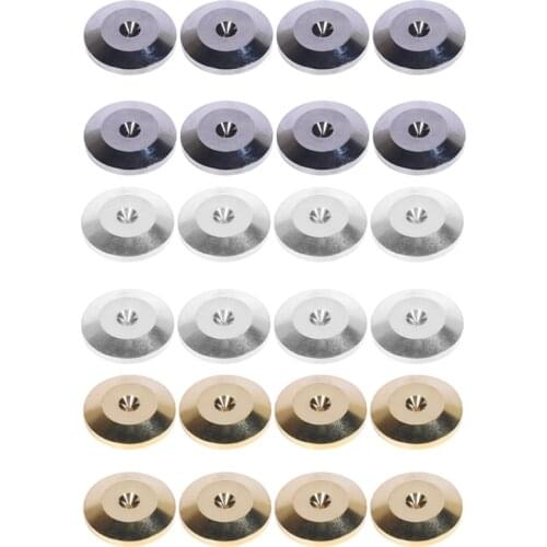 2021 New 8 Pcs 25x5mm Universal Aluminum Alloy Speaker Spikes Pads Speaker Shock Base Pad