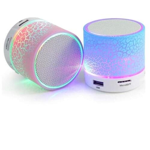 2021New Portable Bluetooth Speaker Mini Wireless Loudspeaker Crack LED TF Card USB Subwoofer Portable MP3 Music Sound Column