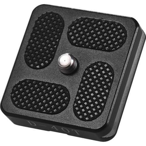 40*38mm Size Aluminum Alloy Universal Quick Release Plate D-40T QR Plate with 1/4 Inch Screw Tripod Ball Head Camera Accessory