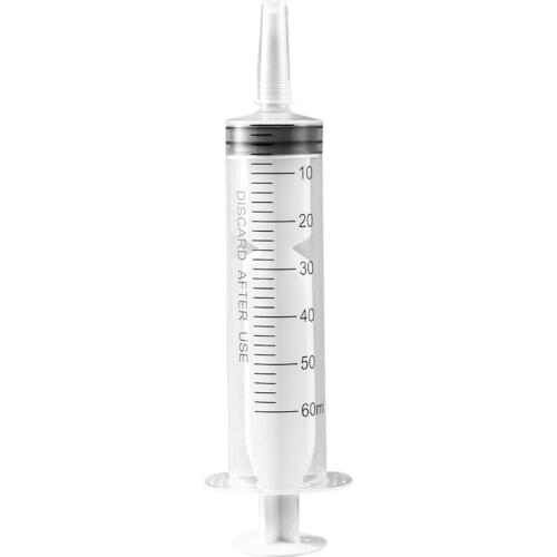 60ml Reusable Big Large Hydroponics Plastic Nutrient Sterile Health Measuring Syringe Tools Cat Feeding Accessories
