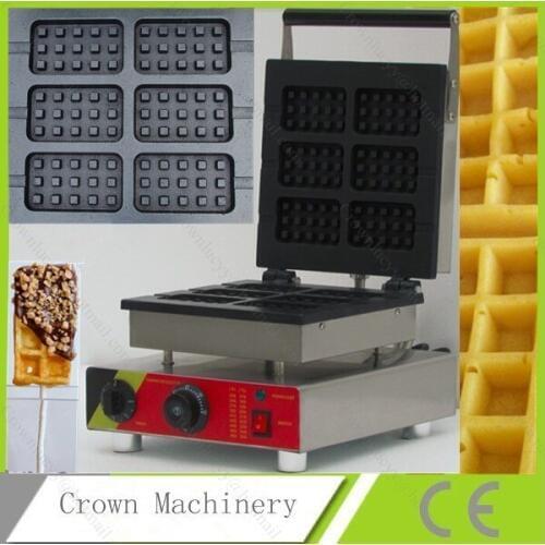 Free Shipping 6 Slice Rectangle Waffle stick maker for sale