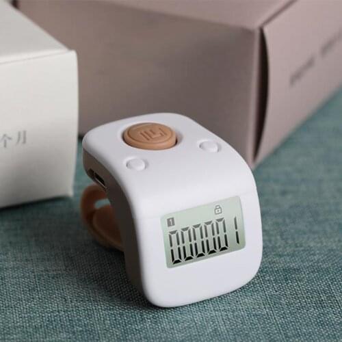 Mini Rechargeable Digital LCD Electronic Finger Ring Hand Tally Counter Six/6 Digit Buddha beads/Prayer Counter Clicker