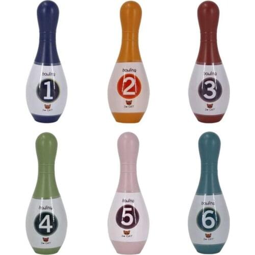 Kids Bowling Toys Bowl Game Toy Set 2 Bowling Balls and 6 Pins For Toddlers Children Outdoor Indoor Sports