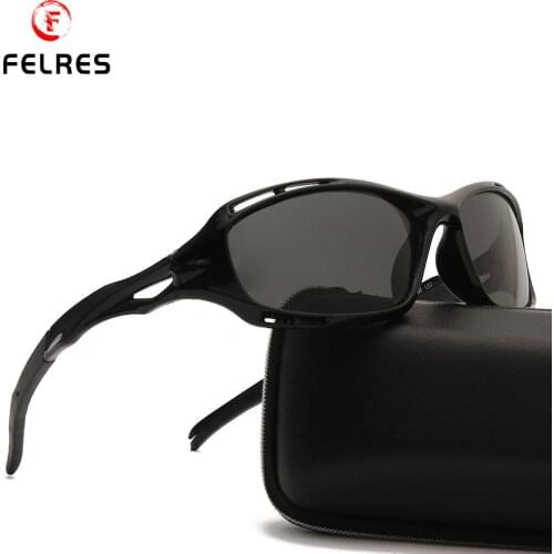 FELRES Men Polarized Sport Sunglasses Outdoor Driving Cycling Fishing UV400 Night Vision Glasses New 1004