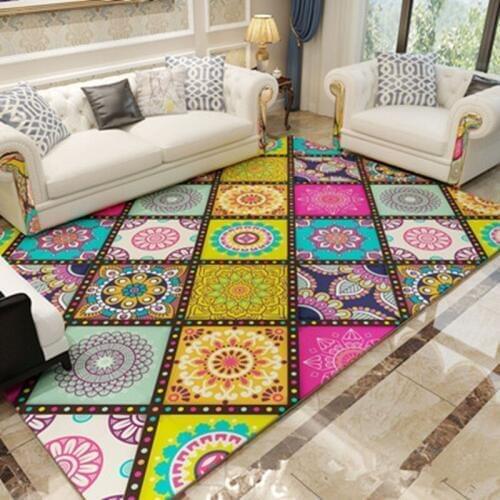 Nordic geometric style Carpets For Living Room Anti-Slip Floor Mats Kids Bedroom Big Size Crawl Soft carpet Home Large Area Rugs