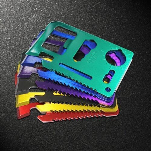Multifunction Credit Card Rescue EDC Tool Stainless Steel Outdoor Survive Gear Multipurpose Gadget Camping Opener Tools Kit