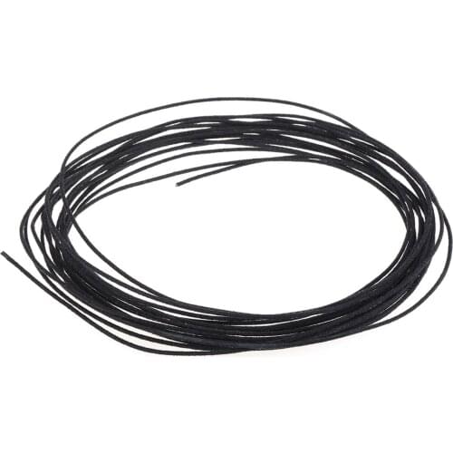 Musiclily Pro 22 AWG Gauge Vintage Style Pre-tinned Push-back Cloth Covered Stranded Wire, Black 25 Feet (8 Meters)