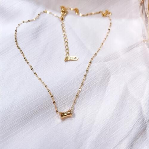 Never Fade Slim Waist Pendant Necklace Lips Chain Choker 18 K Gold Plated 316 L Titanium Stainless Steel Fine Jewelry Woman Gift