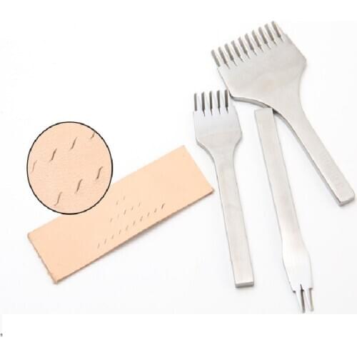 NEW Leather Punching Tool Hand Leather Craft Die-steel Chisel French Style Pricking Iron Sharp Sewing Hole 2.7/3.0/3.38/3.85mm
