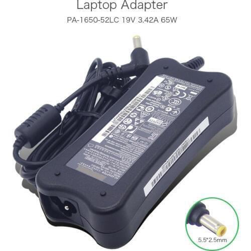 Original 19V 3.42A 65W 5.5*2.5mm Power Supply for Lenovo IdeaPad Y650 Y550 Y530 Netbook PA-1650-52LC 36001678 0A37793 AC Adapter
