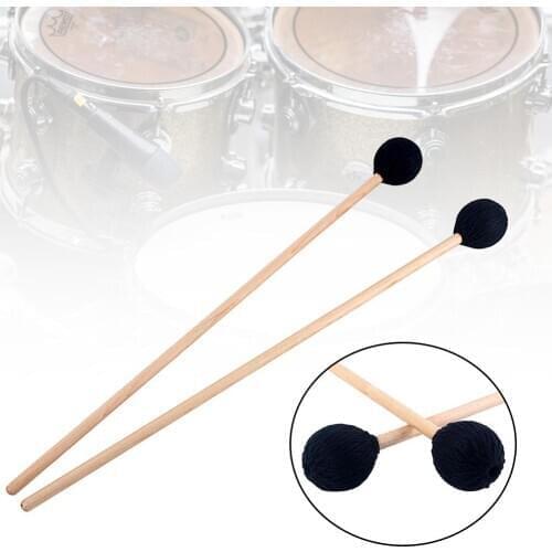 1 Pair Soft Head Wood Mallets Drum Sticks Percussion Instrument Accessories Music Equipment Attachment