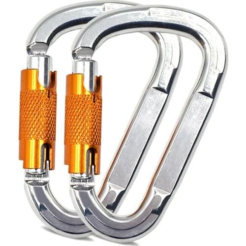 Professional Climbing Carabiner safety swivel snap bulk clip Aviation Aluminum Hook Outdoor Master Protective Equipment MAX LOAD