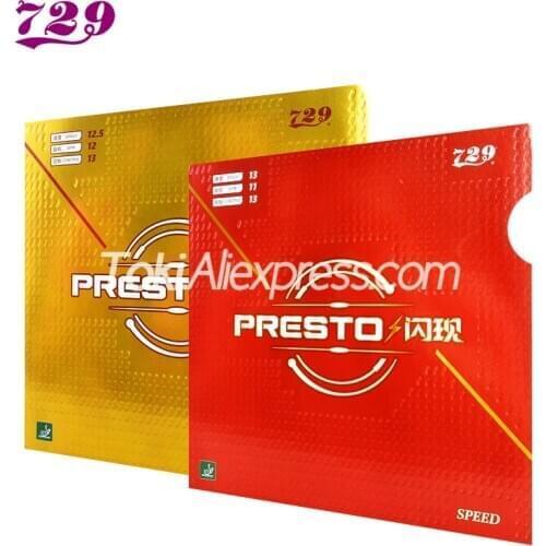 Friendship 729 PRESTO Spin / Speed Offensive 729 Table Tennis Rubber Ping Pong Sponge