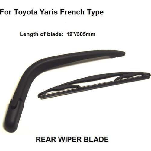 305mm For Toyota Yaris France Type Rear Wiper Arm with Blade Complete Set New 1999-2005