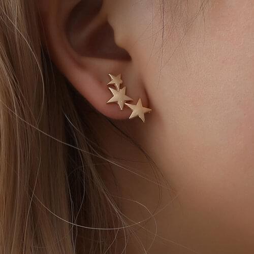 1 pair Womens Jewelry Earrings Fashion Simple Personality five-pointed star Ear Clip Ornament