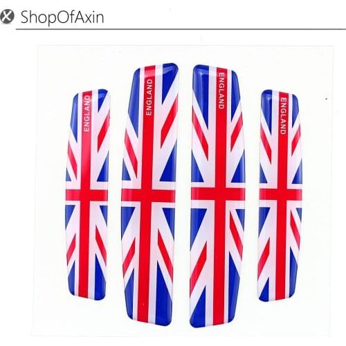 Silicone Anti-Rub Exterior Car Side Door Edge Protection Trim Sticker 4pcs Universal Red Union Jack UK Flag for Mini Cooper